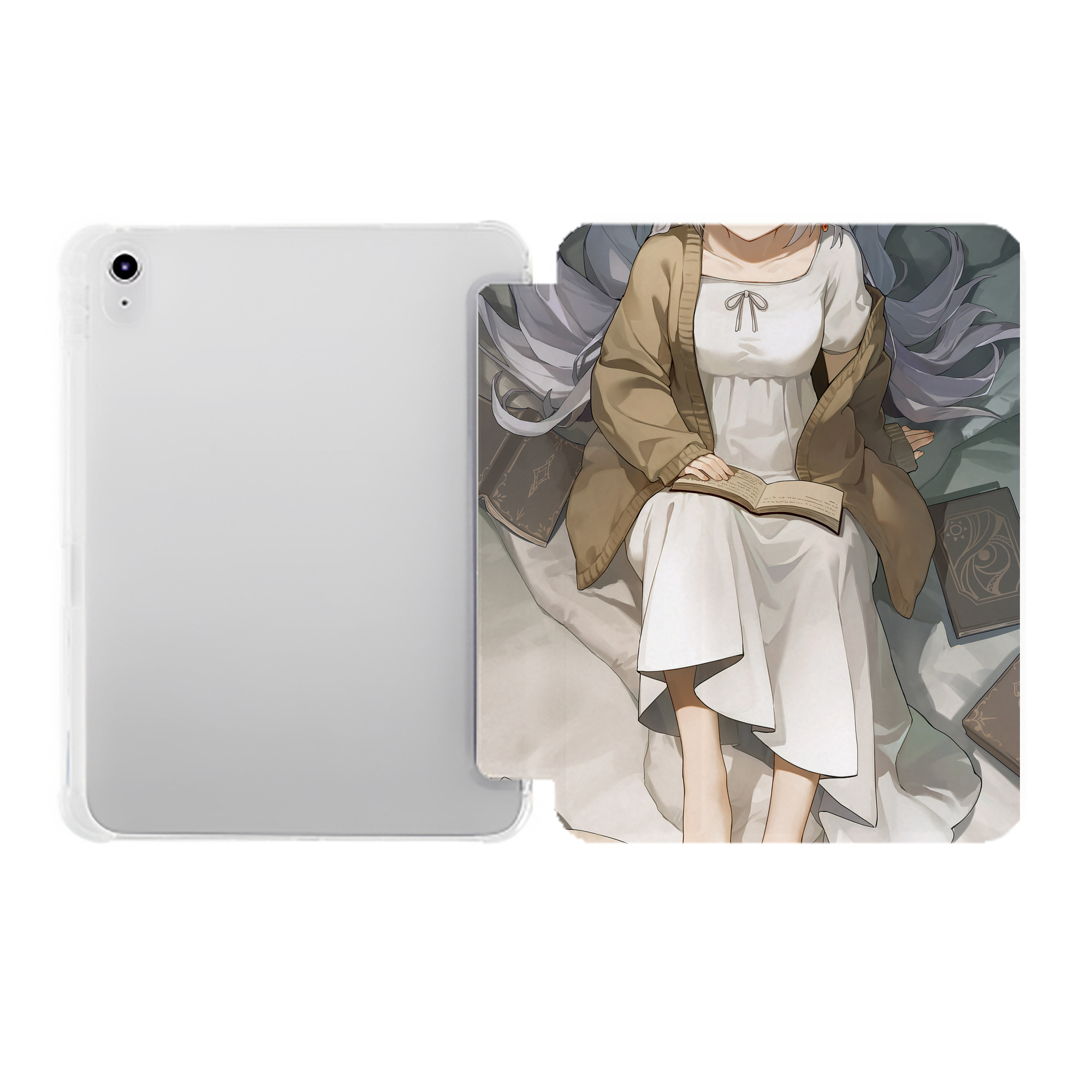 （画像用） 葬送のフリーレン Frieren IPad ケース ペン収納付き 三つ折りスタンド PUレザー×シリコン 対応機種9.5/10.5/10.9インチ